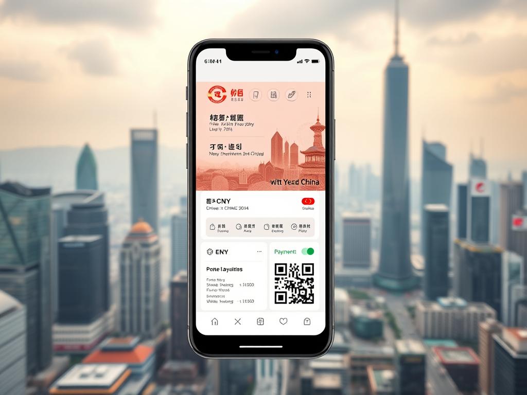 China's digital yuan (e-CNY) wallet and payment interface showing transactions in major Chinese cities
