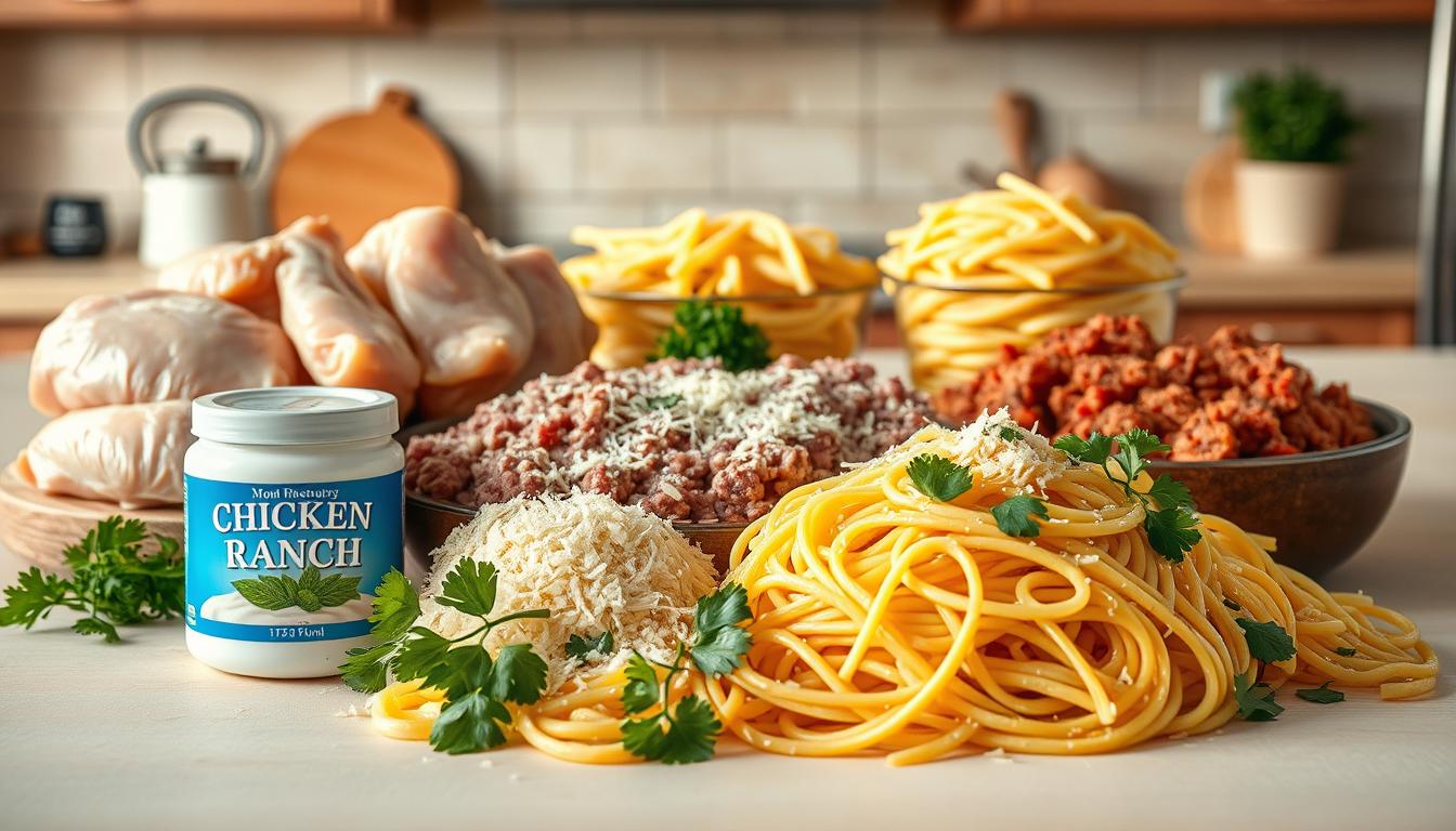 Chicken Beef Ranch Pasta Ingredients