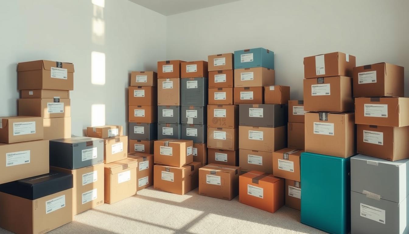 Efficient packing process with labeled boxes