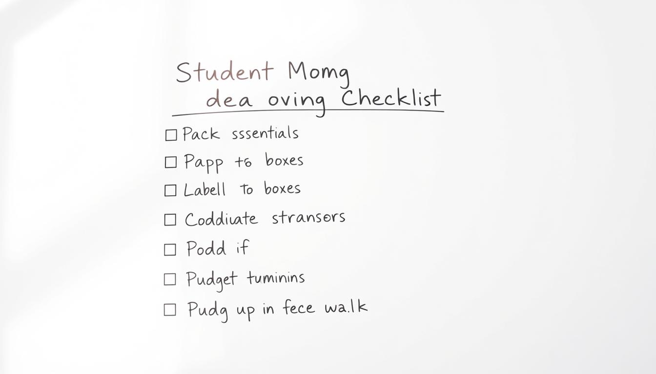 Budget student move planning checklist
