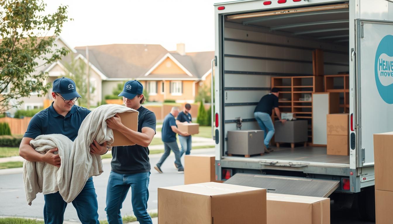 Professional movers organizing a smooth moving process