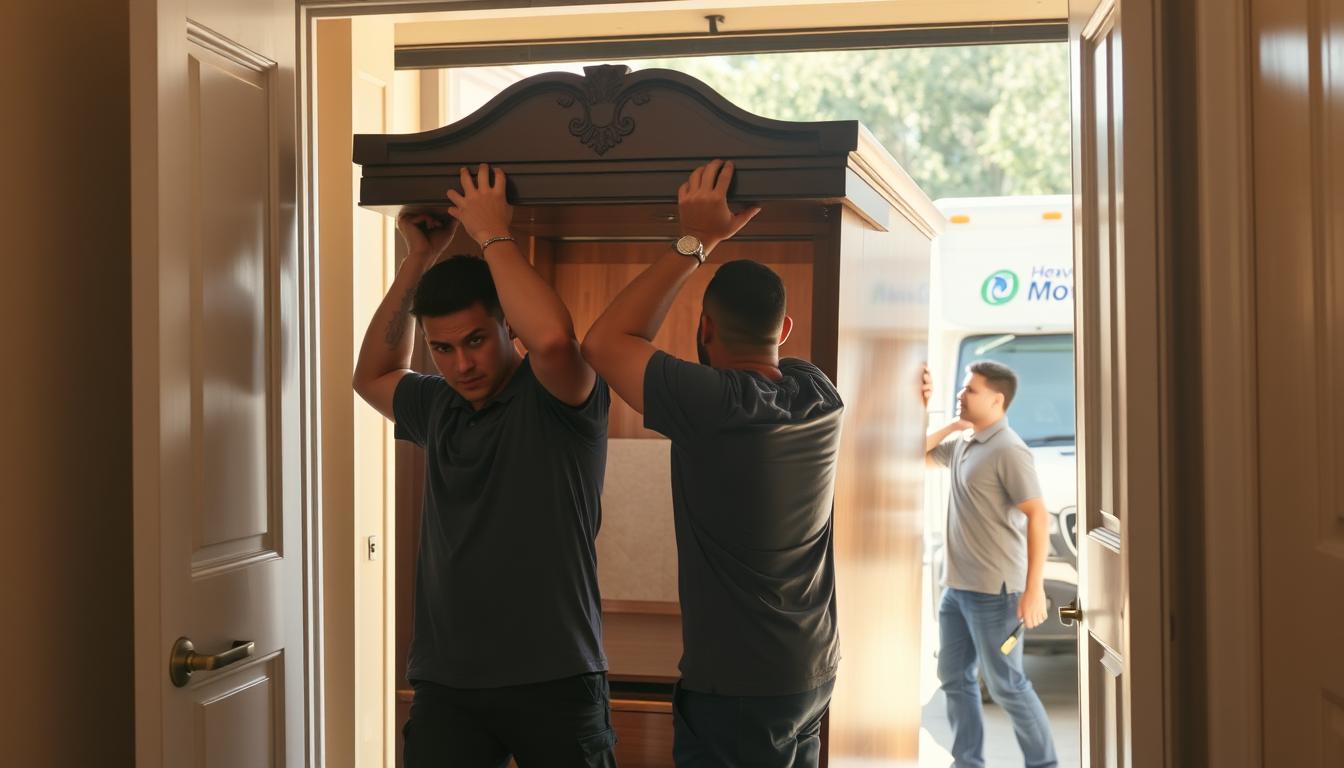 professional moving team in action