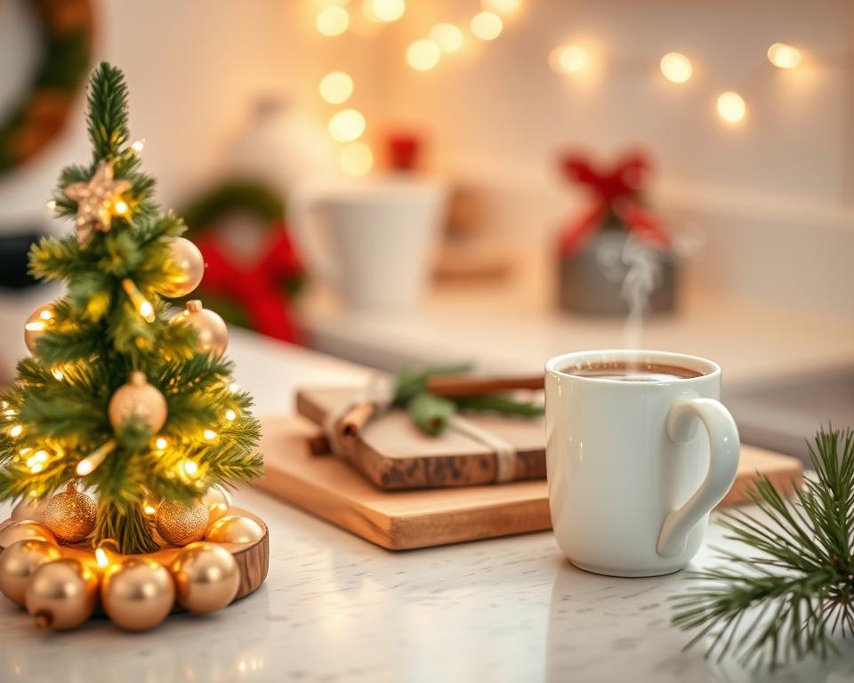 christmas countertop styling