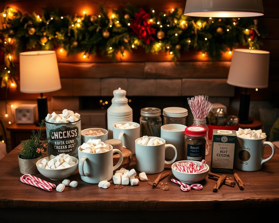 hot cocoa bar setup