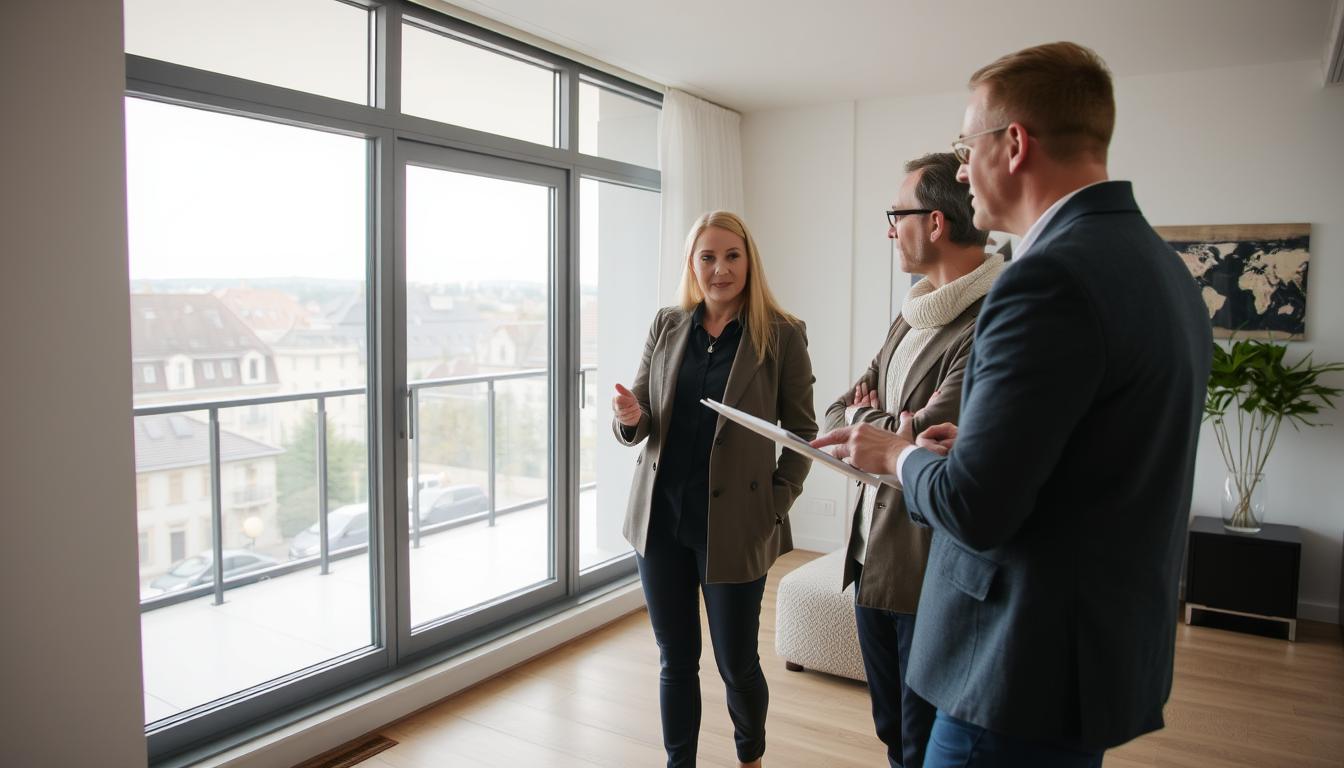 Immobilienmakler in Regensburg bei einer Objektbesichtigung