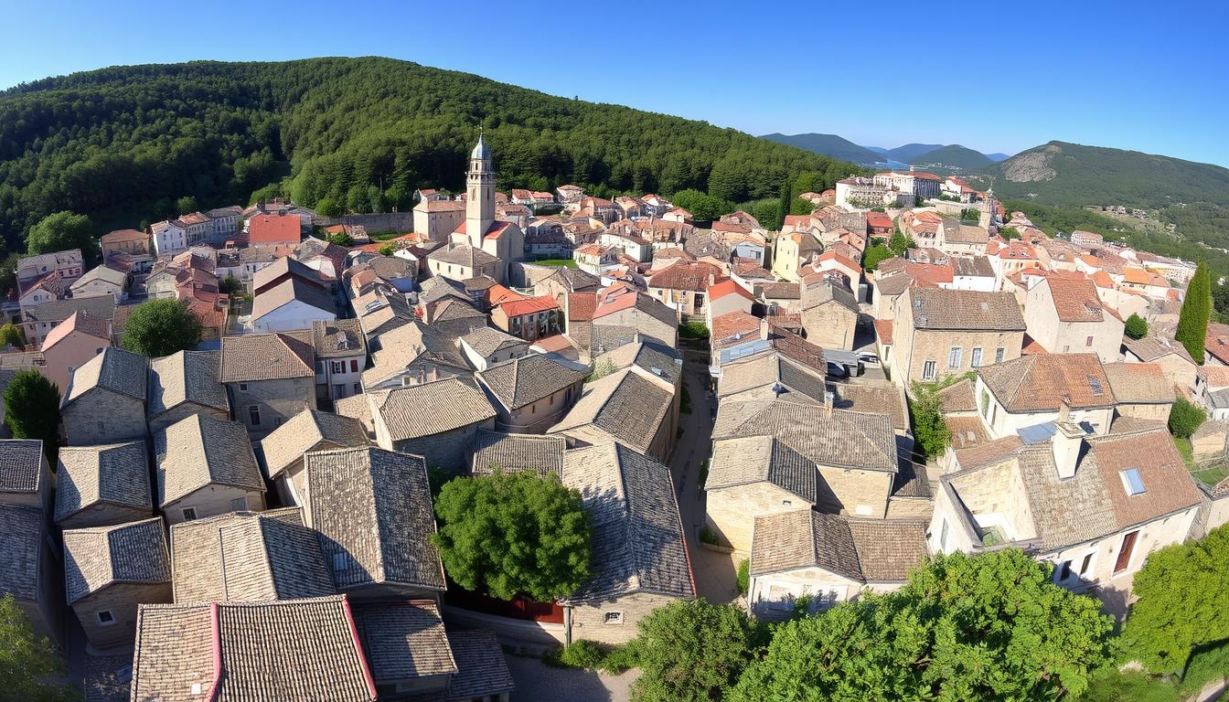 Panoramablick auf Hum, die kleinste Stadt der Welt in Istrien - Top 10 Urlaubziele Kroatien 2025