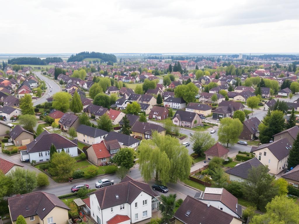 Wohngebiet Prüfening in Regensburg mit Einfamilienhäusern
