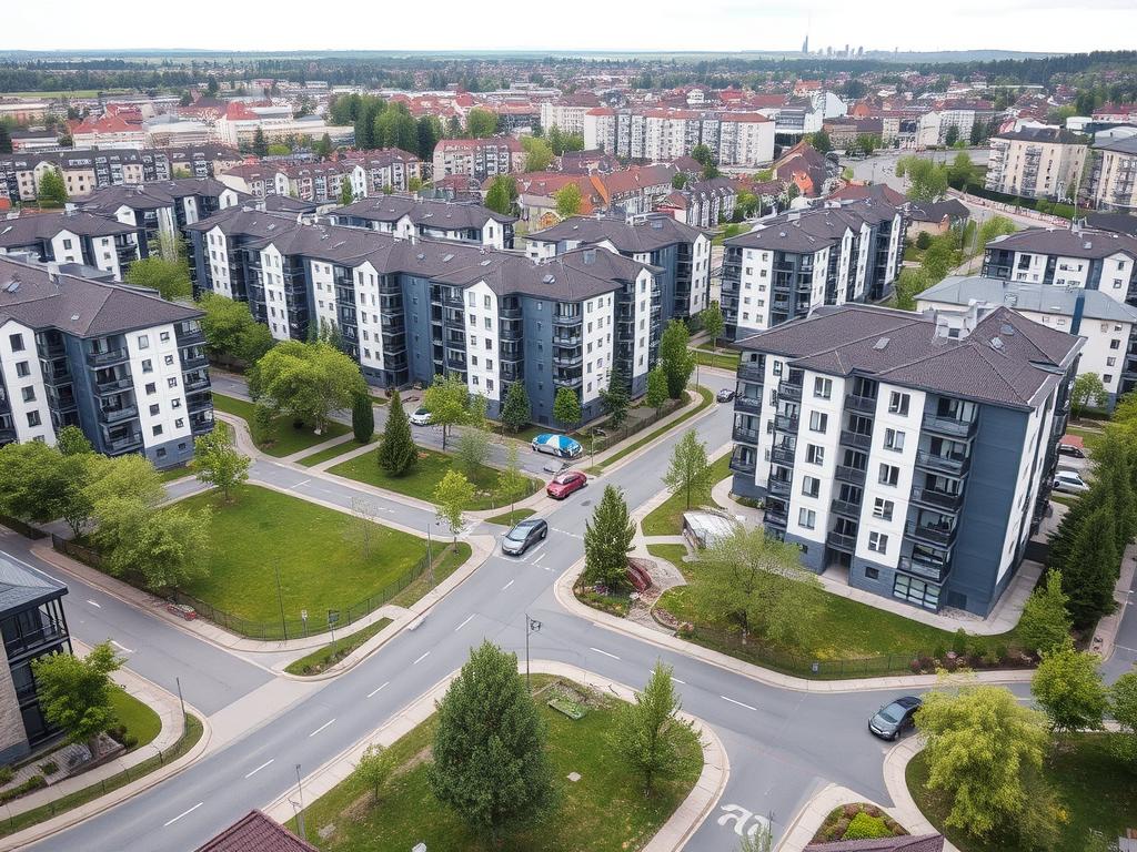 Modernes Wohnviertel im Westen von Regensburg
