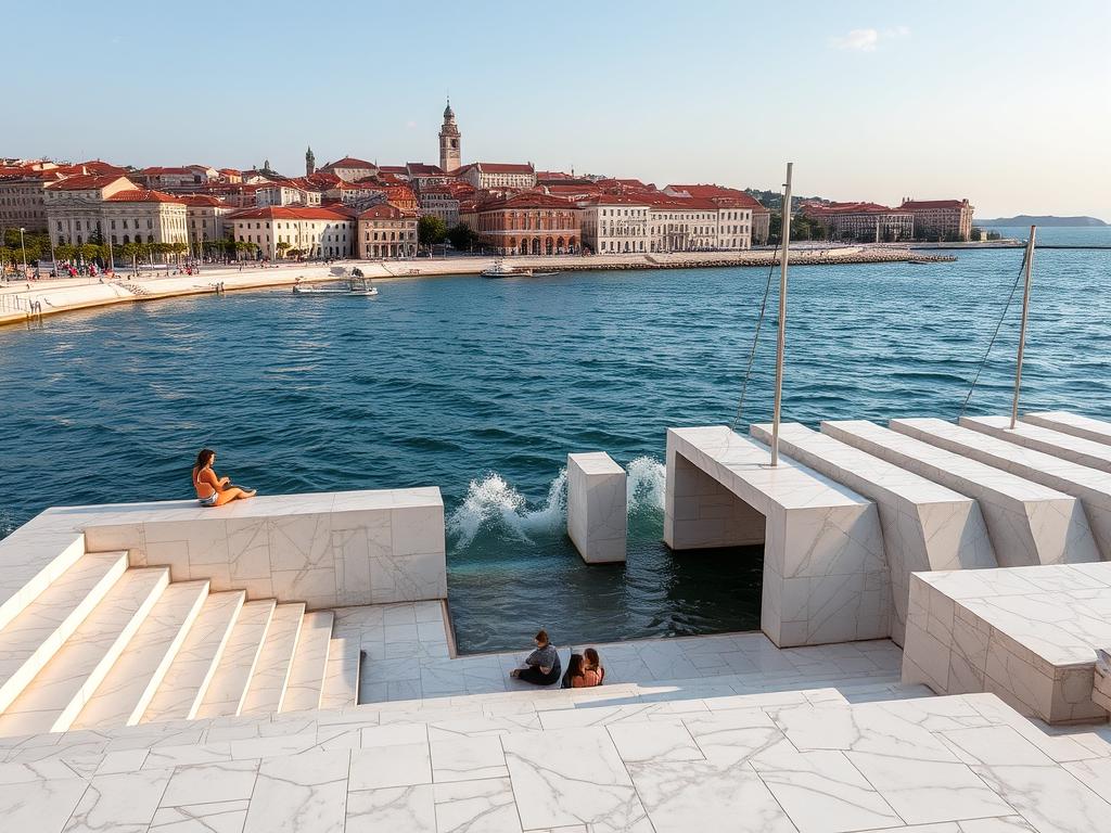 Die historische Stadt Zadar mit der berühmten Meeresorgel - Sehenswürdigkeit für Urlaub in Dalmatinien