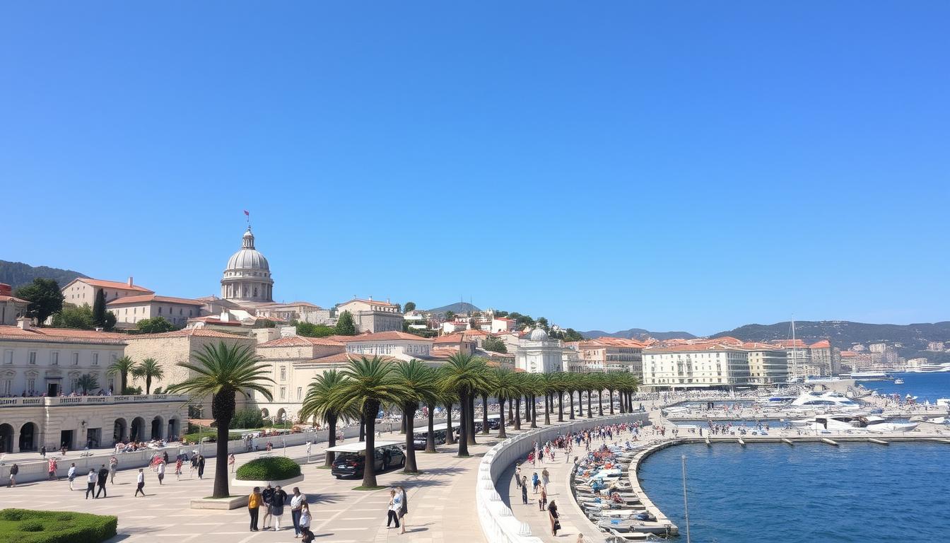 Blick auf den Diokletianpalast und die Uferpromenade Riva in Split - Top 10 Urlaubziele Kroatien 2025
