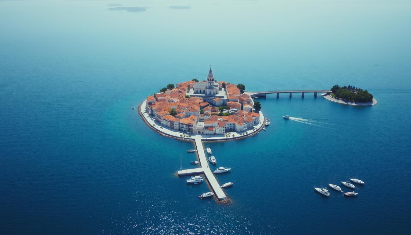 Luftaufnahme der historischen Altstadt von Trogir - Top 10 Urlaubziele Kroatien 2025