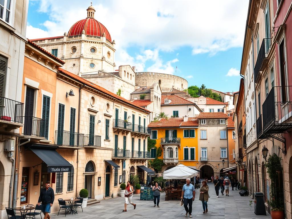 Historische Altstadt von Split mit dem Diokletianpalast - beliebtes Reiseziel in Dalmatien