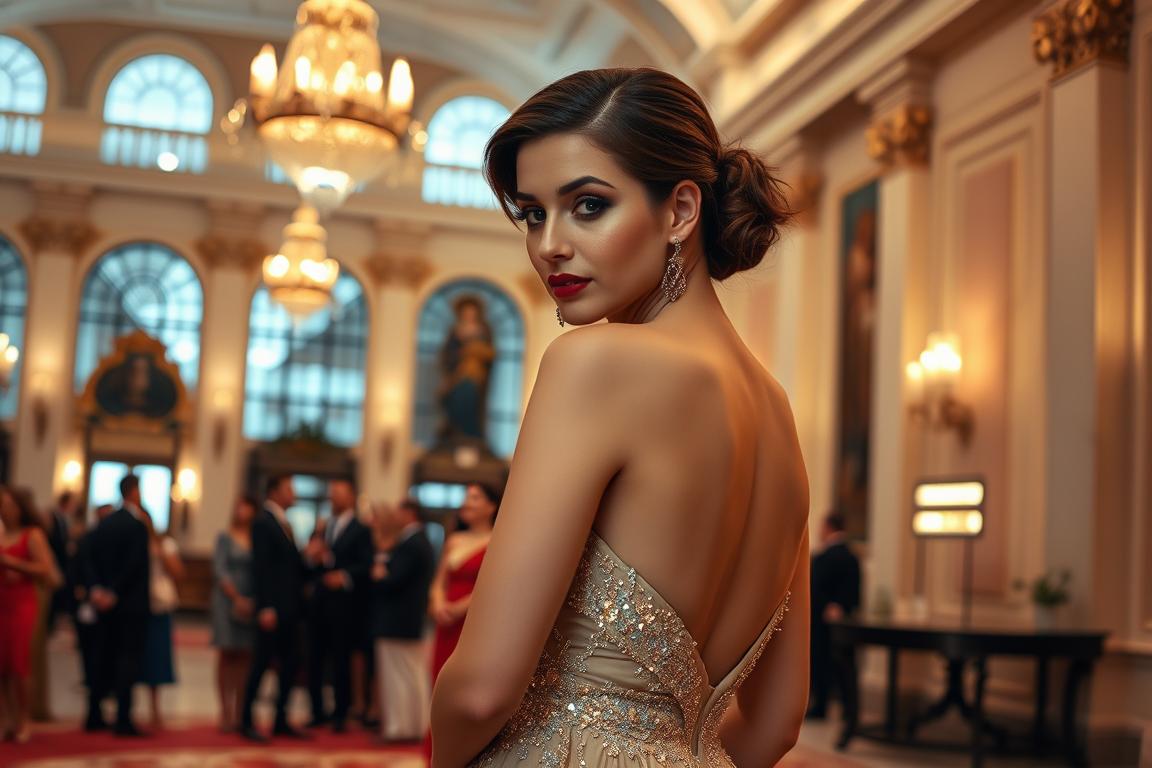 Elegante Independent Escort Dame in Wien bei einem exklusiven Event