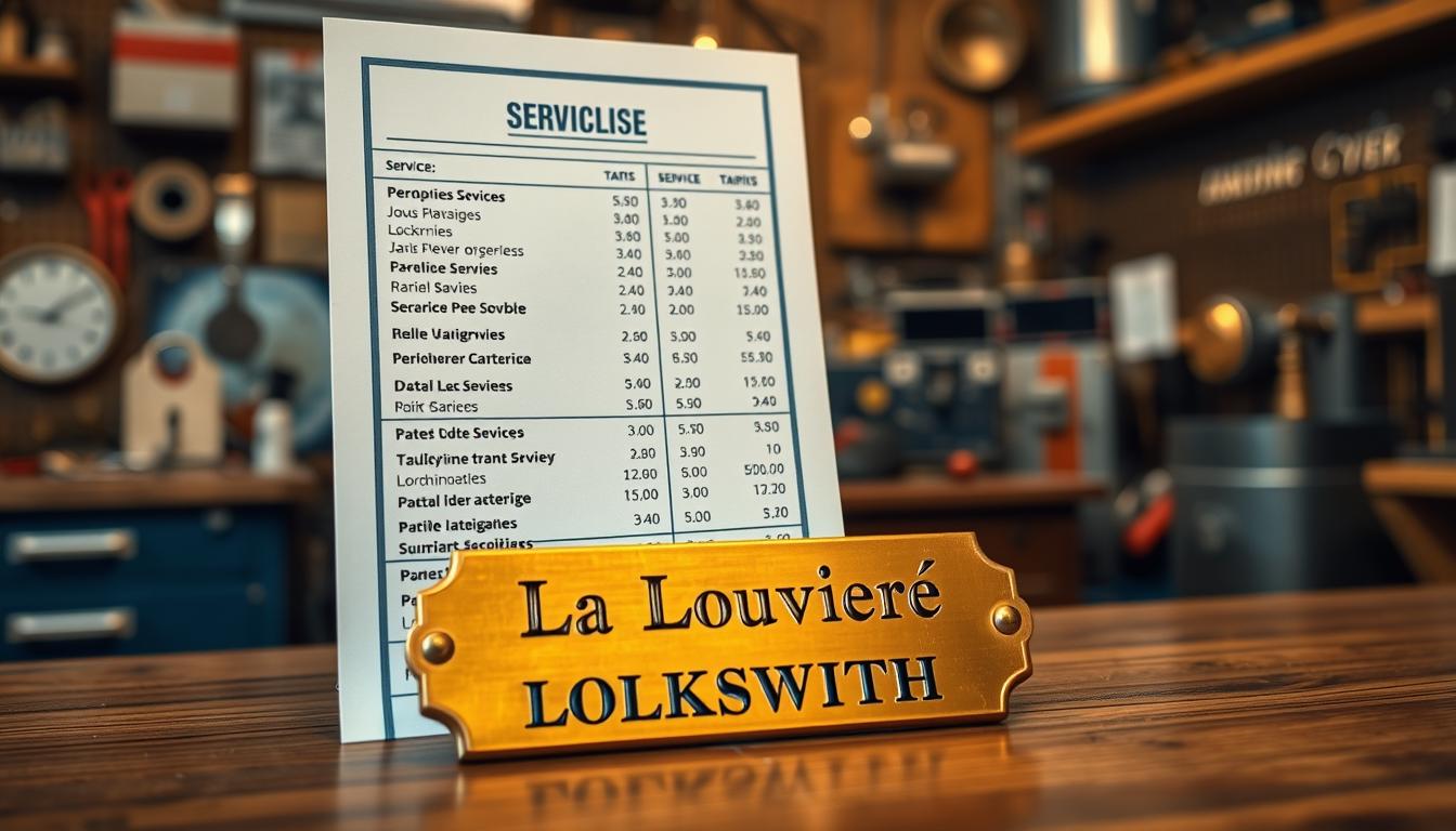 locksmith la louvière tarifs