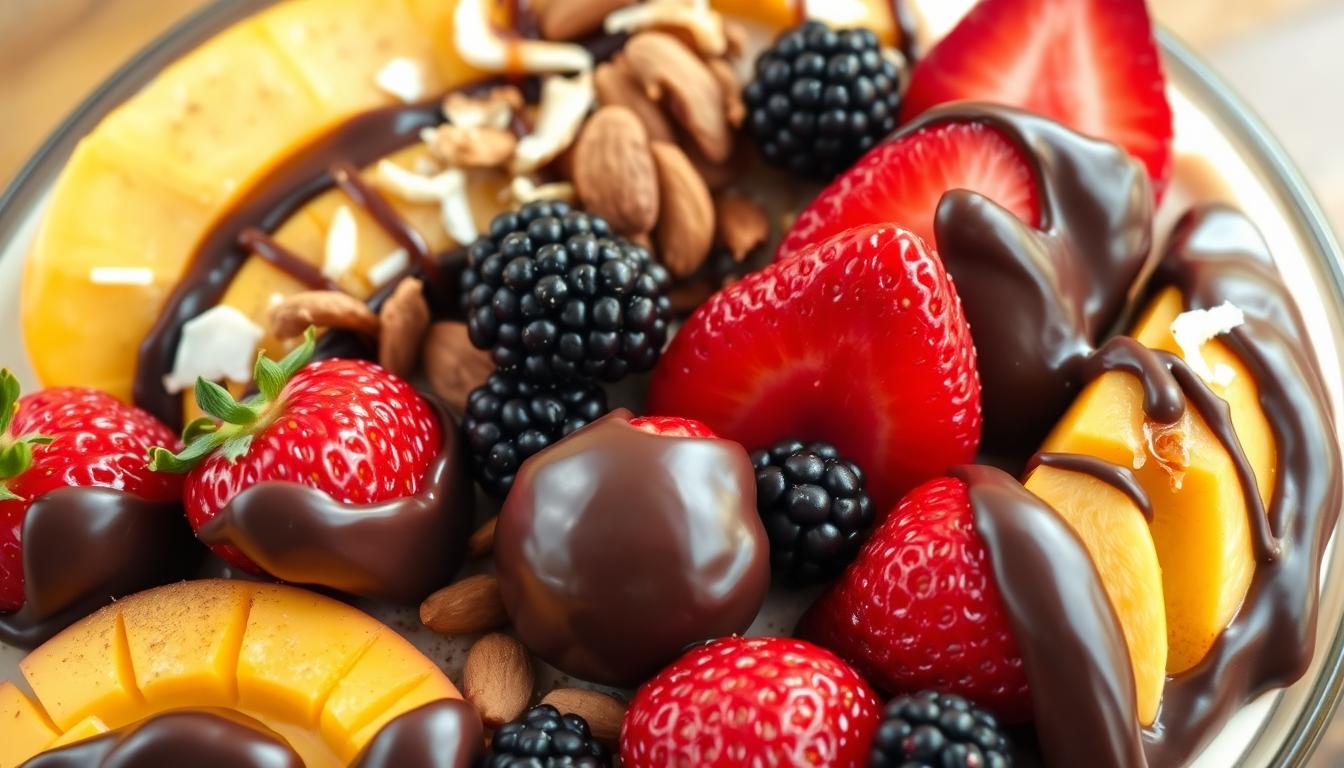 chocolate-dipped fruit parfait ingredients