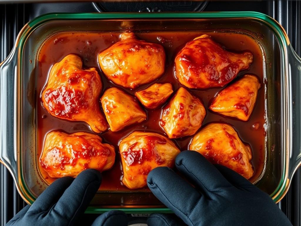 Baked Sweet Chili Lime Chicken in a baking dish