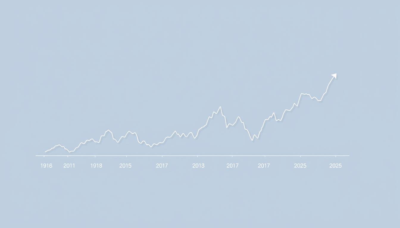 A detailed line chart depicting the fluctuating stock price of Amazon (AMZN) over the course of 2025, set against a clean, minimalist background. The graph is rendered in a cool, muted color palette, with crisp, legible data points and gridlines. The chart's x-axis showcases the timeline of the year, while the y-axis displays the stock price range. The overall composition conveys a sense of professionalism and analytical insight, suitable for an article discussing Amazon's market performance and investment potential.