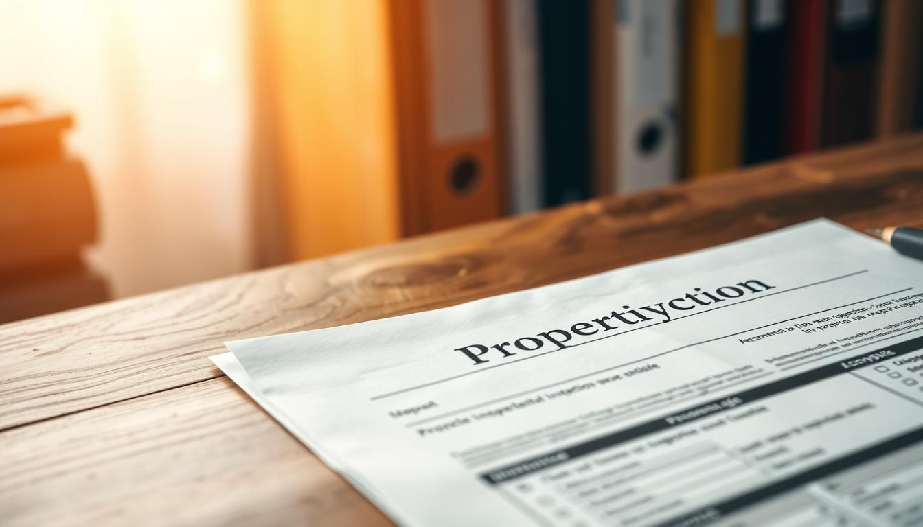 A detailed property inspection report resting on a wooden table, the pages neatly organized and annotated. Soft, warm lighting casts a subtle glow, highlighting the textured paper and the professional, yet approachable, layout. The report's cover bears the title in a clean, sans-serif font, conveying a sense of authority and expertise. In the background, a blurred bookshelf or filing cabinet, suggesting a well-organized workspace. The overall atmosphere is one of professionalism, attention to detail, and a commitment to providing a thorough, informative assessment of the property. A detailed property inspection report resting on a wooden table, the pages neatly organized and annotated. Soft, warm lighting casts a subtle glow, highlighting the textured paper and the professional, yet approachable, layout. The report's cover bears the title in a clean, sans-serif font, conveying a sense of authority and expertise. In the background, a blurred bookshelf or filing cabinet, suggesting a well-organized workspace. The overall atmosphere is one of professionalism, attention to detail, and a commitment to providing a thorough, informative assessment of the property.