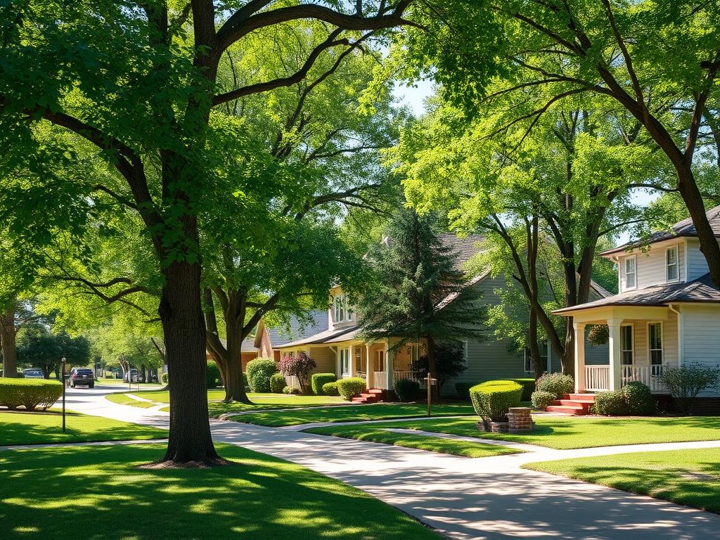 Established homes in Westport neighborhood of Yukon Oklahoma