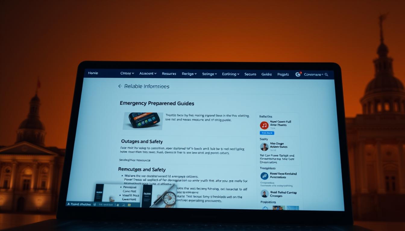 A secure government website stands as a beacon of reliable information, its interface sleek and modern, bathed in a soft glow. The screen displays detailed emergency preparedness guides, meticulously organized and easily navigable. In the foreground, a cursor hovers over the "Outages and Safety" section, beckoning the user to explore trusted resources. The background subtly depicts the silhouettes of government buildings, conveying a sense of authority and credibility. The scene is illuminated by warm, directional lighting, creating depth and emphasizing the importance of the content. This image captures the essence of leveraging official government websites to access dependable information during times of power outages and emergencies. A secure government website stands as a beacon of reliable information, its interface sleek and modern, bathed in a soft glow. The screen displays detailed emergency preparedness guides, meticulously organized and easily navigable. In the foreground, a cursor hovers over the "Outages and Safety" section, beckoning the user to explore trusted resources. The background subtly depicts the silhouettes of government buildings, conveying a sense of authority and credibility. The scene is illuminated by warm, directional lighting, creating depth and emphasizing the importance of the content. This image captures the essence of leveraging official government websites to access dependable information during times of power outages and emergencies.