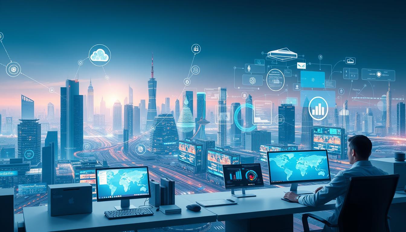 عالم العمل الرقمي التطور التكنولوجي في العمل عبر الإنترنت