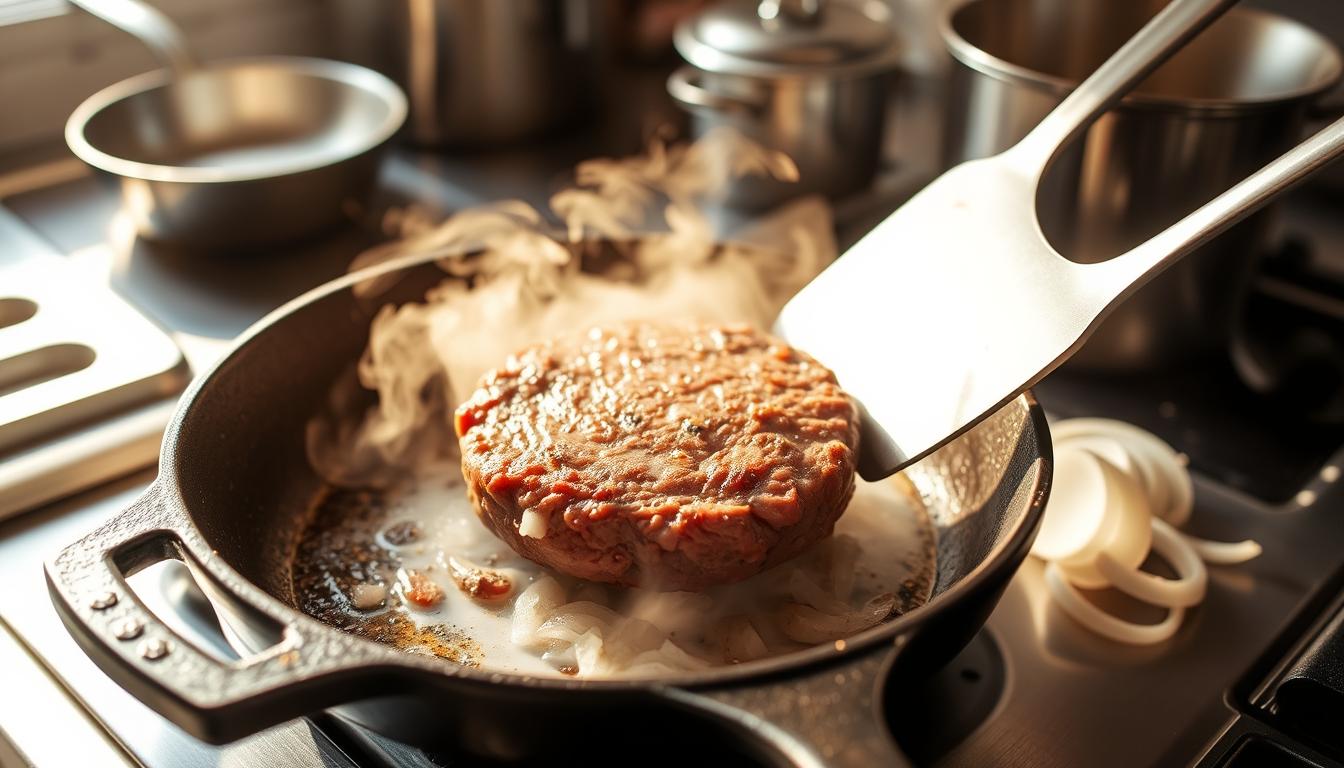smash burger cooking technique