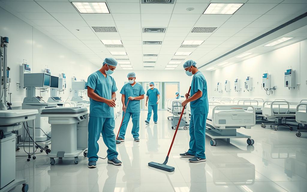 تنظيف وتعقيم المستشفيات والعيادات بالكويت شركة برو كلين