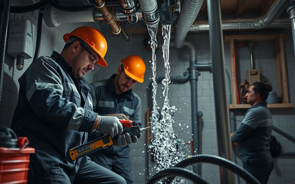 إصلاح تسربات المياه بجدة