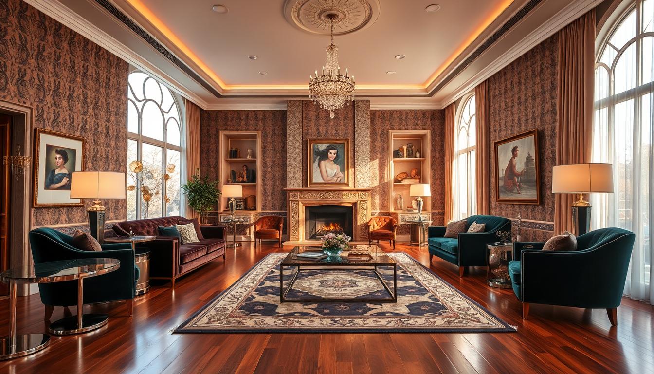 Art-Deco Wohnzimmer einrichten Ideen