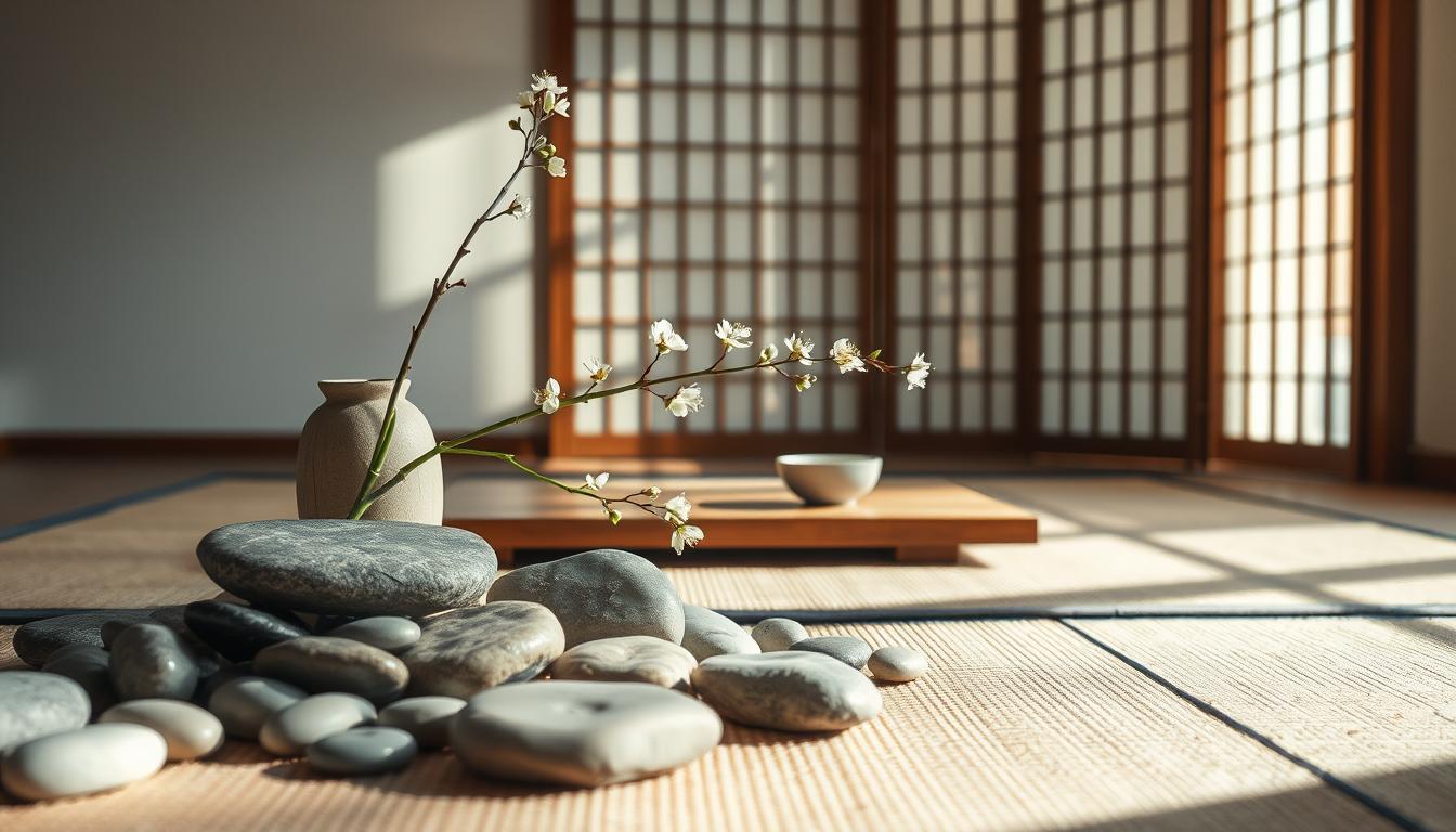 japanischer zen-stil naturmaterialien