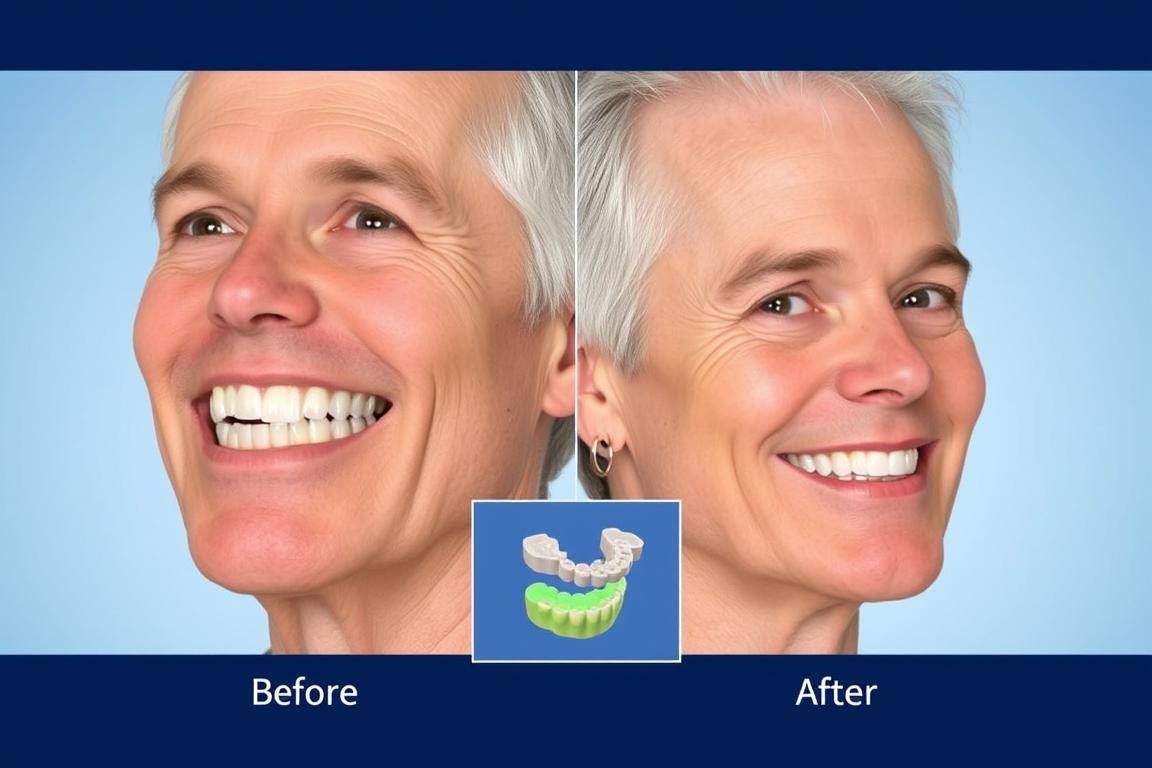 Before and after comparison of dental implant case using INSTARISA 3.0 technology