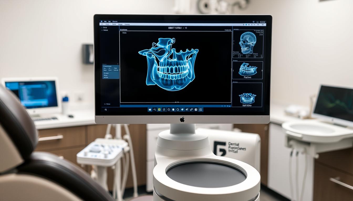 CBCT Scanner for Dental Implant showing 3D visualization of jaw structure