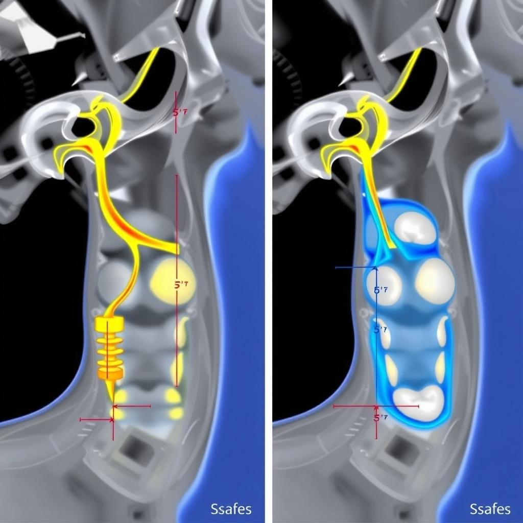 CBCT Scanner for Dental Implant showing nerve pathways to avoid during placement