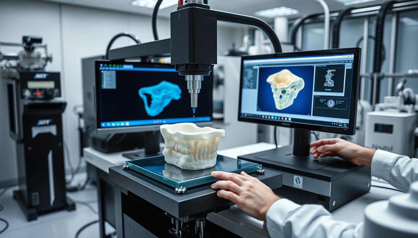 Advanced 3D printing technology creating customized transosteal implant