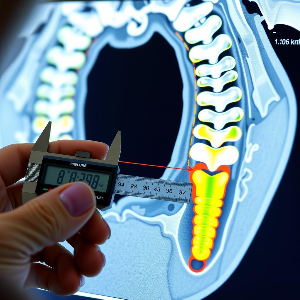 CBCT Scanner for Dental Implant showing precise measurement capabilities