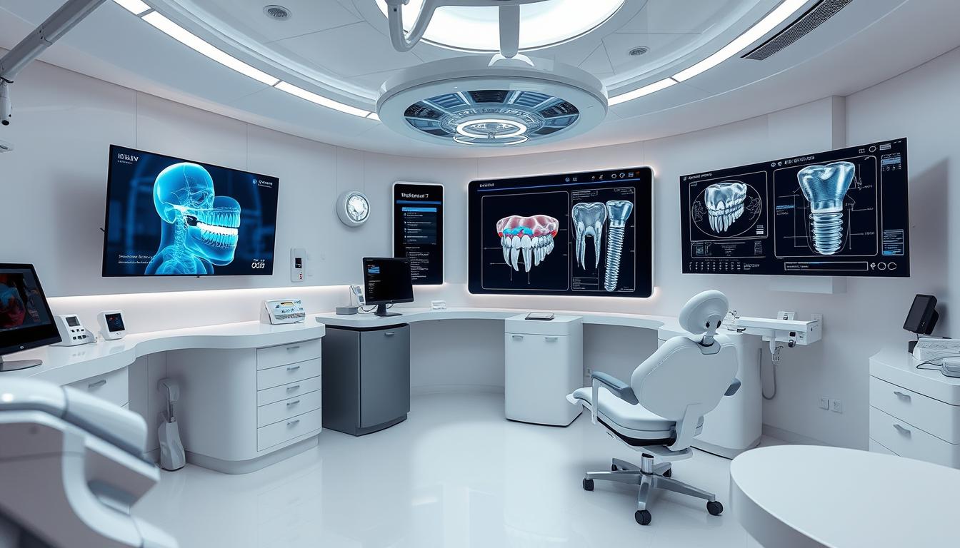 Future technology in digital implant dentistry showing AI and advanced scanning