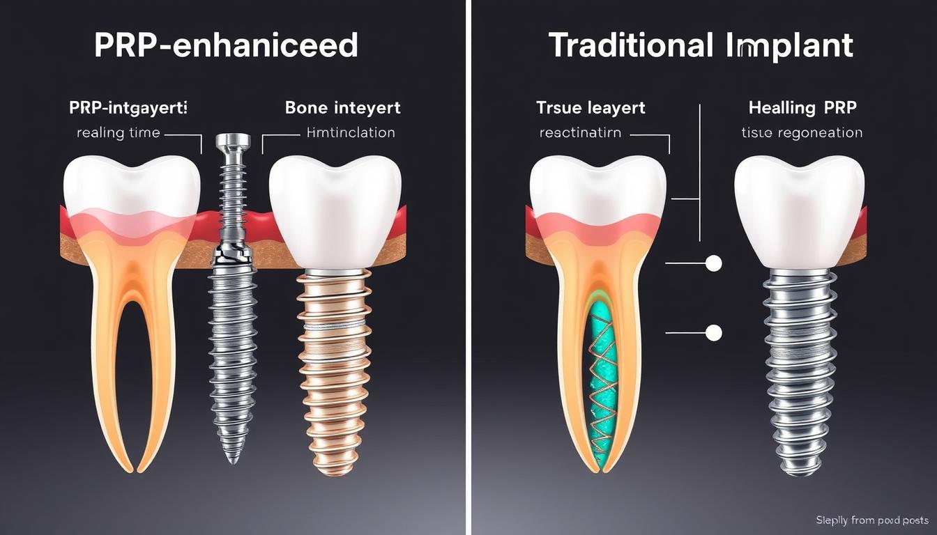 Comparison between PRP and traditional dental implant methods
