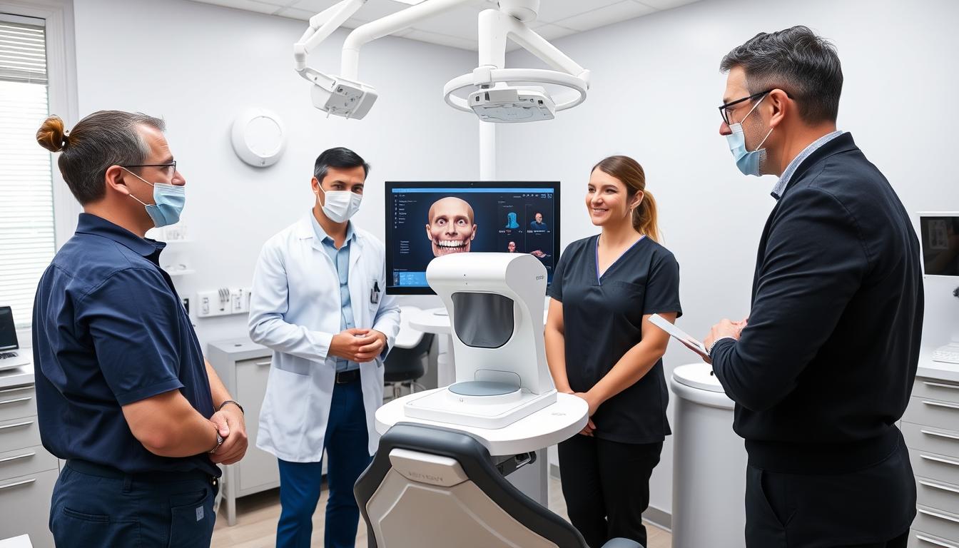 Dental team receiving training on the INSTARISA 3.0 3D Facial Scanner