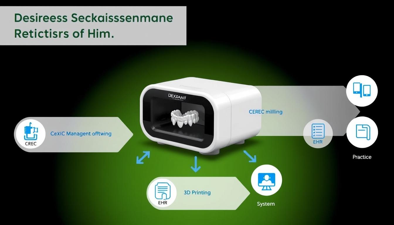 Digital workflow showing DEXIS Scanner with Nomad integration with other dental technologies