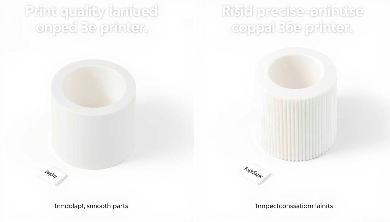 Comparison of print quality between RapidShape and competitor 3D printers