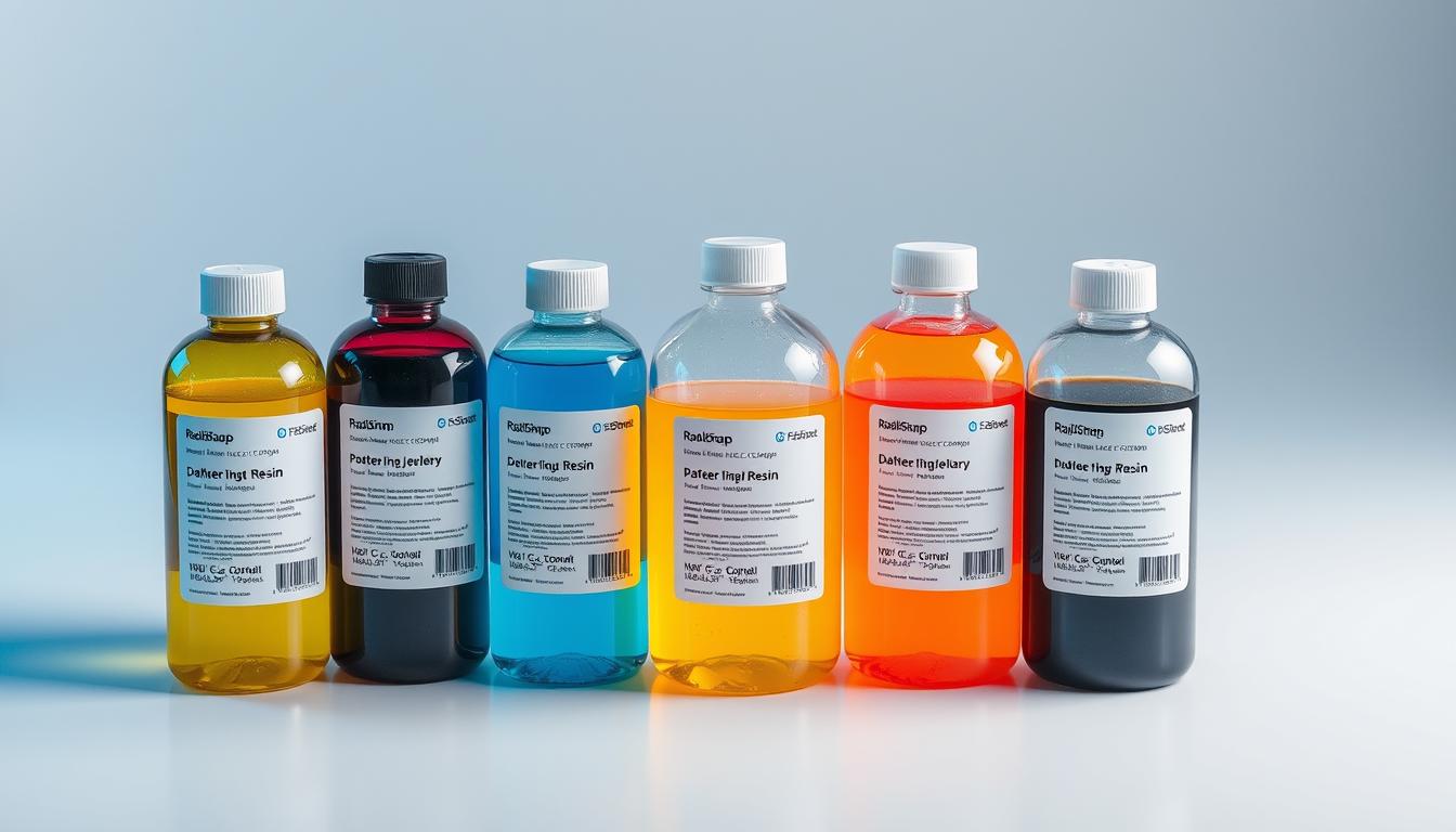 Various materials compatible with RapidShape 3D Printer showing different colors and properties