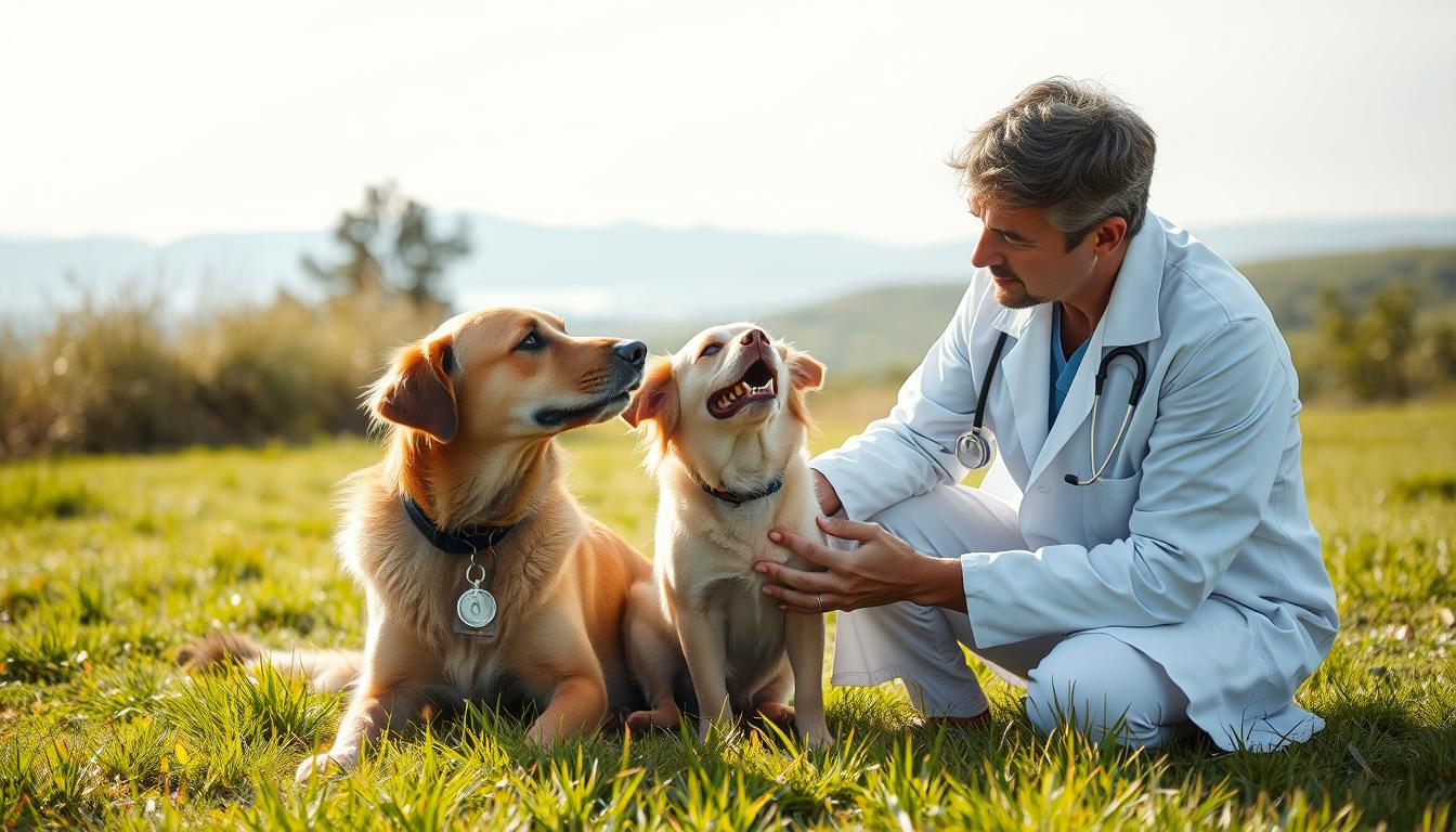 tierarzt gesundheitscheck hunde während des urlaubs