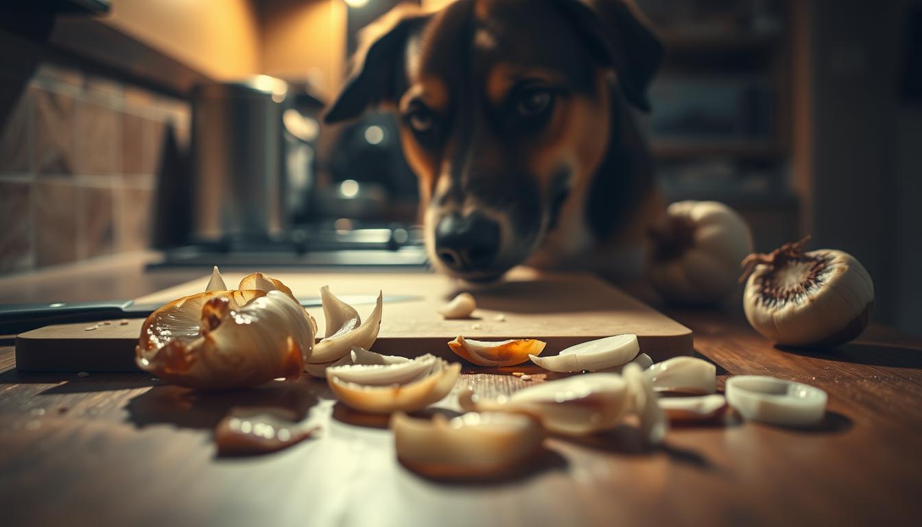 Zwiebeln und Knoblauch sind giftige Gemüse für Hunde