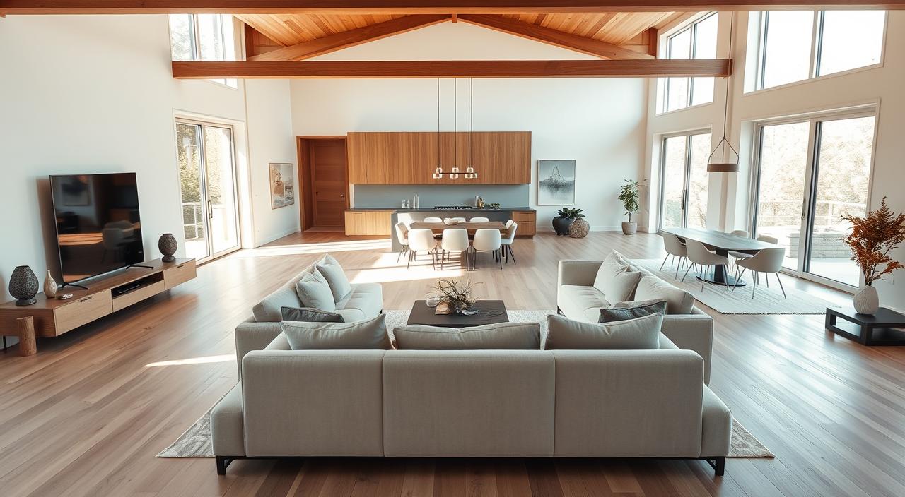 open concept living room floor plan