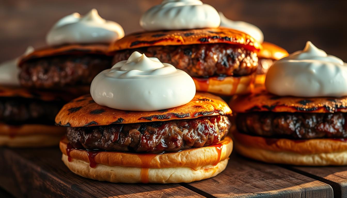 hamburgers with sour cream