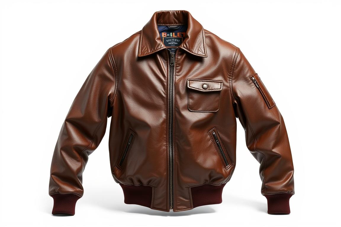 Classic A-2 leather bomber jacket