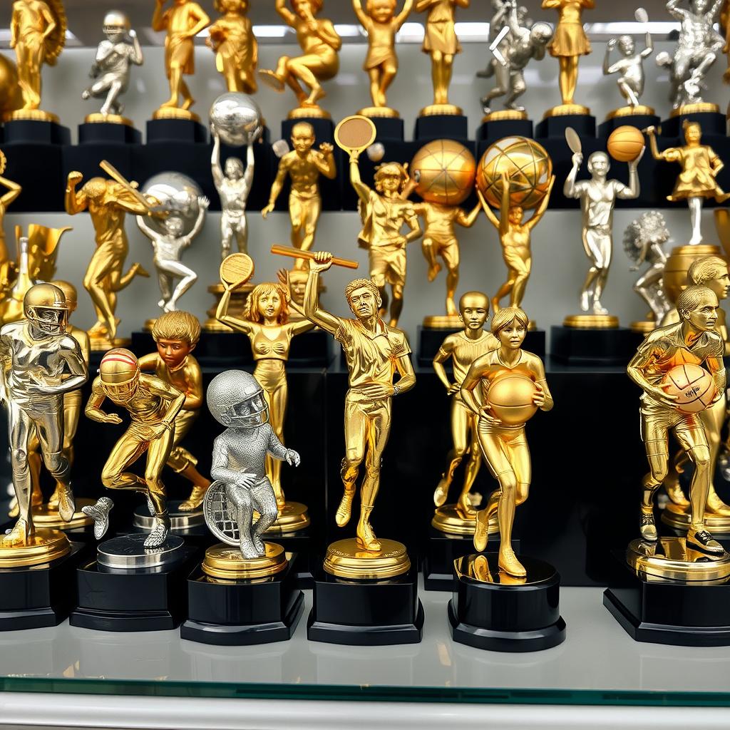Verschiedene Sportfiguren für Pokale
