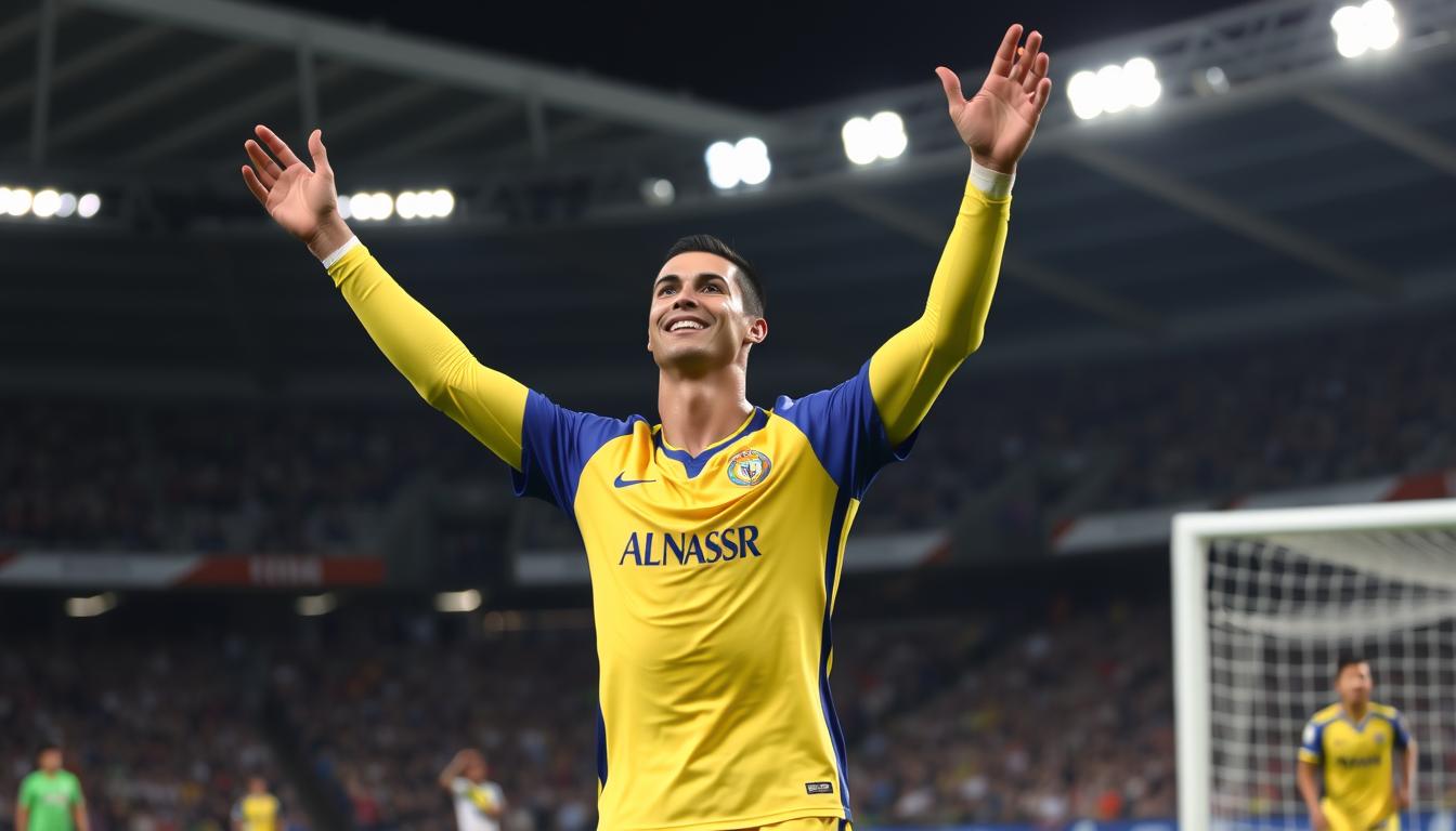 Cristiano Ronaldo im gelb-blauen Trikot von Al-Nassr FC in Saudi-Arabien