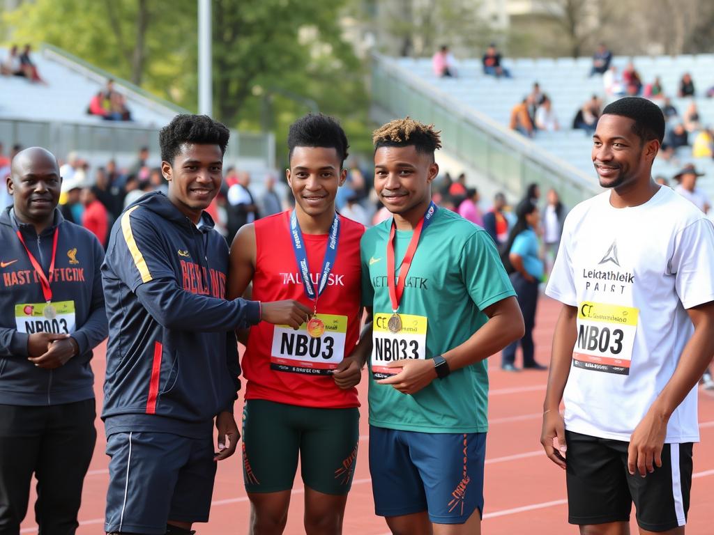 Leichtathletik Medaille NB03 bei Stadtmeisterschaften