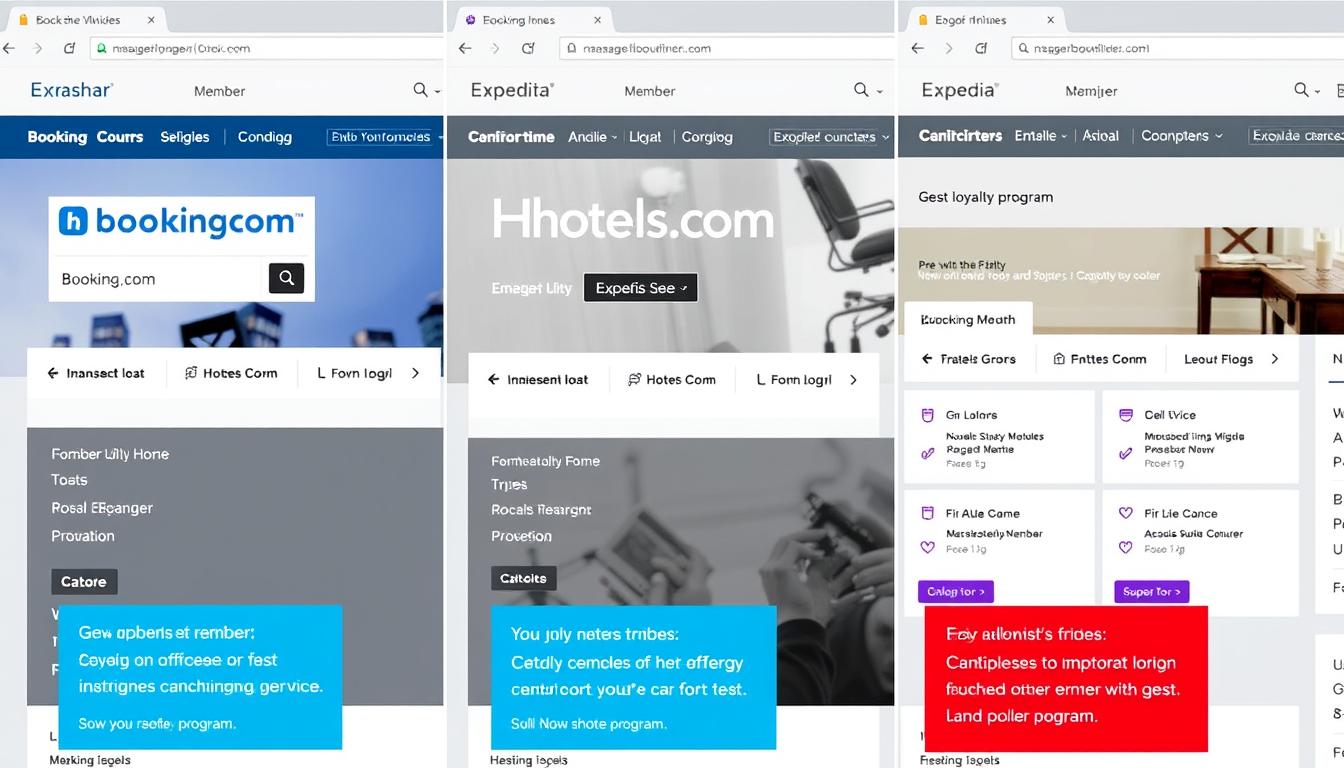 Comparison of different booking platforms showing ready-made account benefits